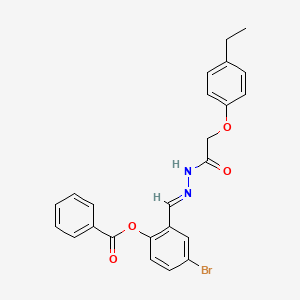 4-Bromo-2-(2-((4-ethylphenoxy)acetyl)carbohydrazonoyl)phenyl benzoate