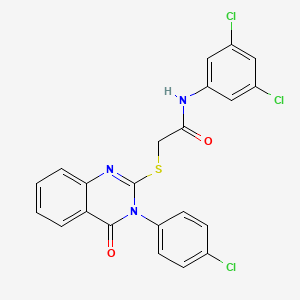 2-{[3-(4-chlorophenyl)-4-oxo-3,4-dihydroquinazolin-2-yl]sulfanyl}-N-(3,5-dichlorophenyl)acetamide