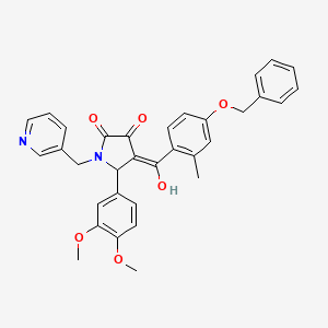 4-(4-(Benzyloxy)-2-methylbenzoyl)-5-(3,4-dimethoxyphenyl)-3-hydroxy-1-(pyridin-3-ylmethyl)-1H-pyrrol-2(5H)-one