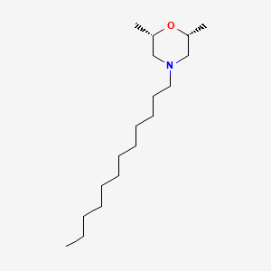 molecular formula C18H37NO B1202001 (2r,6s)-4-十二烷基-2,6-二甲基吗啉 CAS No. 106788-55-0