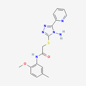 2-(4-amino-5-(2-pyridyl)(1,2,4-triazol-3-ylthio))-N-(2-methoxy-5-methylphenyl) acetamide