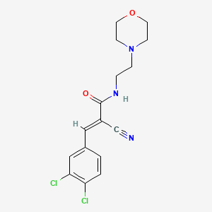 (2E)-2-cyano-3-(3,4-dichlorophenyl)-N-[2-(4-morpholinyl)ethyl]-2-propenamide