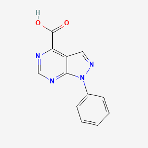 molecular formula C12H8N4O2 B1202012 1-Phenyl-1h-pyrazolo[3,4-d]pyrimidine-4-carboxylic acid CAS No. 68380-49-4