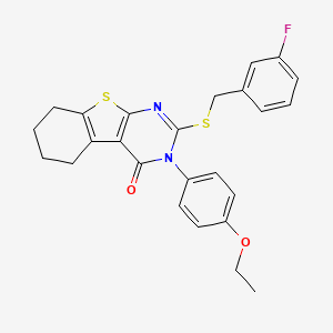 3-(4-ethoxyphenyl)-2-[(3-fluorobenzyl)sulfanyl]-5,6,7,8-tetrahydro[1]benzothieno[2,3-d]pyrimidin-4(3H)-one