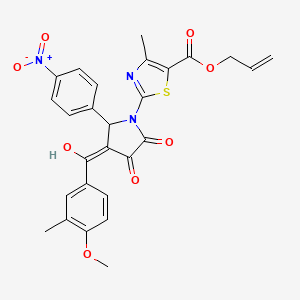 prop-2-en-1-yl 2-{3-hydroxy-4-[(4-methoxy-3-methylphenyl)carbonyl]-5-(4-nitrophenyl)-2-oxo-2,5-dihydro-1H-pyrrol-1-yl}-4-methyl-1,3-thiazole-5-carboxylate