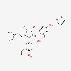 4-[4-(benzyloxy)-2-methylbenzoyl]-1-[2-(diethylamino)ethyl]-3-hydroxy-5-(4-hydroxy-3-methoxyphenyl)-1,5-dihydro-2H-pyrrol-2-one