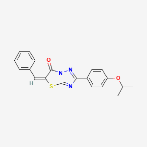 molecular formula C20H17N3O2S B12020260 5-Benzylidene-2-(4-isopropoxyphenyl)thiazolo[3,2-b][1,2,4]triazol-6(5H)-one CAS No. 371138-04-4