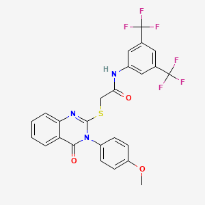 N-[3,5-bis(trifluoromethyl)phenyl]-2-{[3-(4-methoxyphenyl)-4-oxo-3,4-dihydro-2-quinazolinyl]sulfanyl}acetamide