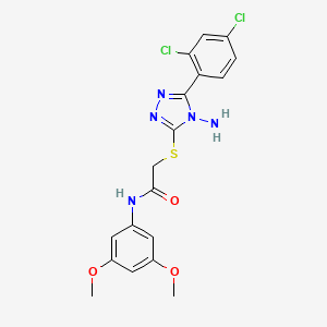 2-{[4-amino-5-(2,4-dichlorophenyl)-4H-1,2,4-triazol-3-yl]sulfanyl}-N-(3,5-dimethoxyphenyl)acetamide