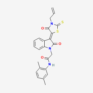 2-[(3Z)-3-(3-Allyl-4-oxo-2-thioxo-1,3-thiazolidin-5-ylidene)-2-oxo-2,3-dihydro-1H-indol-1-YL]-N-(2,5-dimethylphenyl)acetamide