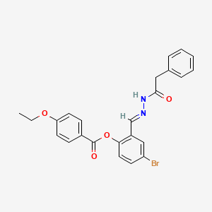 4-Bromo-2-(2-(phenylacetyl)carbohydrazonoyl)phenyl 4-ethoxybenzoate