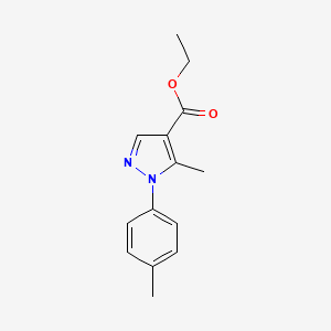 molecular formula C14H16N2O2 B12020322 Ethyl 5-methyl-1-P-tolyl-1H-pyrazole-4-carboxylate 