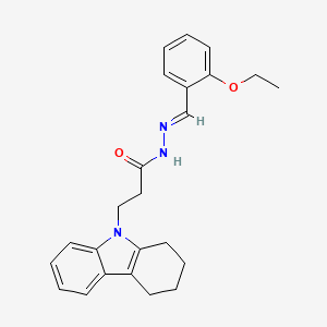 molecular formula C24H27N3O2 B12020344 N'-(2-ethoxybenzylidene)-3-(1,2,3,4-tetrahydro-9H-carbazol-9-yl)propanohydrazide CAS No. 612047-77-5