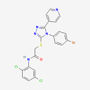 molecular formula C21H14BrCl2N5OS B12020346 2-{[4-(4-bromophenyl)-5-(pyridin-4-yl)-4H-1,2,4-triazol-3-yl]sulfanyl}-N-(2,5-dichlorophenyl)acetamide 