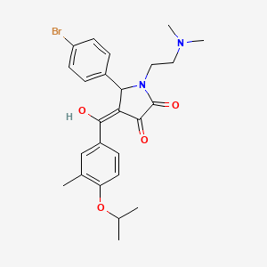 molecular formula C25H29BrN2O4 B12020368 5-(4-Bromophenyl)-1-(2-(dimethylamino)ethyl)-3-hydroxy-4-(4-isopropoxy-3-methylbenzoyl)-1H-pyrrol-2(5H)-one CAS No. 371225-07-9