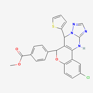 Methyl 4-[2-chloro-7-(2-thienyl)-7,12-dihydro-6H-chromeno[4,3-D][1,2,4]triazolo[1,5-A]pyrimidin-6-YL]benzoate