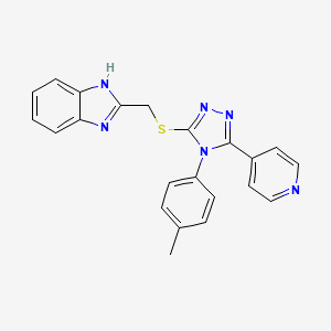 1H-benzimidazol-2-ylmethyl 4-(4-methylphenyl)-5-(4-pyridinyl)-4H-1,2,4-triazol-3-yl sulfide