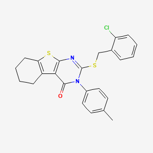 2-[(2-chlorobenzyl)sulfanyl]-3-(4-methylphenyl)-5,6,7,8-tetrahydro[1]benzothieno[2,3-d]pyrimidin-4(3H)-one