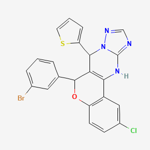 6-(3-bromophenyl)-2-chloro-7-(2-thienyl)-7,12-dihydro-6H-chromeno[4,3-d][1,2,4]triazolo[1,5-a]pyrimidine