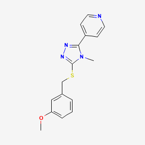 molecular formula C16H16N4OS B12020440 4-[5-(3-Methoxy-benzylsulfanyl)-4-methyl-4H-[1,2,4]triazol-3-yl]-pyridine CAS No. 578751-28-7