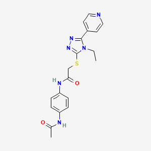 N-(4-Acetamidophenyl)-2-((4-ethyl-5-(pyridin-4-yl)-4H-1,2,4-triazol-3-yl)thio)acetamide