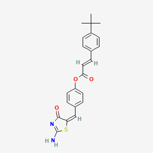 [4-[(E)-(2-amino-4-oxo-1,3-thiazol-5-ylidene)methyl]phenyl] (E)-3-(4-tert-butylphenyl)prop-2-enoate