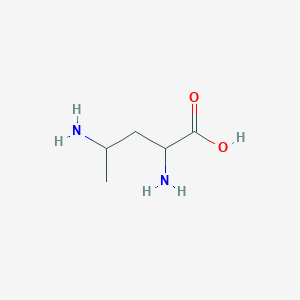 molecular formula C5H12N2O2 B1202047 2,4-二氨基戊酸 