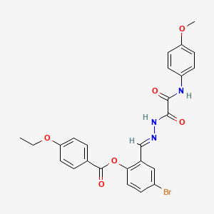 4-BR-2-(2-((4-Methoxyanilino)(oxo)AC)carbohydrazonoyl)phenyl 4-ethoxybenzoate