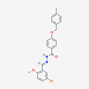 molecular formula C23H21BrN2O3 B12020550 N'-(5-Bromo-2-methoxybenzylidene)-4-((4-methylbenzyl)oxy)benzohydrazide CAS No. 765278-32-8