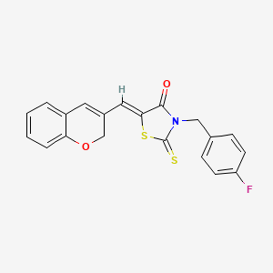 5-(2H-Chromen-3-ylmethylene)-3-(4-fluorobenzyl)-2-thioxo-1,3-thiazolidin-4-one