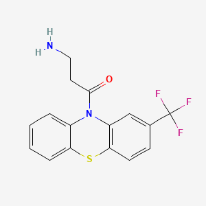 molecular formula C16H13F3N2OS B1202073 Dediethylftoracizin CAS No. 40550-34-3