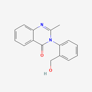 molecular formula C16H14N2O2 B1202074 4(3H)-Quinazolinone, 3-(alpha-hydroxy-o-tolyl)-2-methyl- CAS No. 5060-50-4