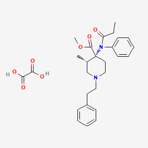 molecular formula C27H34N2O7 B1202075 Lofentanil oxalate CAS No. 61380-41-4