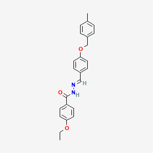 molecular formula C24H24N2O3 B12020750 4-Ethoxy-N'-(4-((4-methylbenzyl)oxy)benzylidene)benzohydrazide CAS No. 767305-46-4