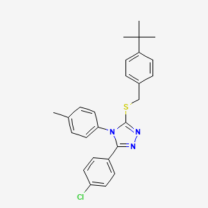 3-((4-(tert-Butyl)benzyl)thio)-5-(4-chlorophenyl)-4-(p-tolyl)-4H-1,2,4-triazole