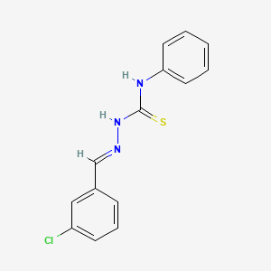 molecular formula C14H12ClN3S B12020794 3-Chlorobenzaldehyde N-phenylthiosemicarbazone CAS No. 76572-67-3