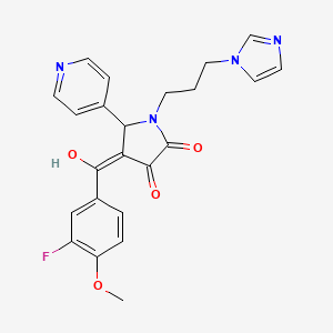 1-(3-(1H-Imidazol-1-yl)propyl)-4-(3-fluoro-4-methoxybenzoyl)-3-hydroxy-5-(pyridin-4-yl)-1H-pyrrol-2(5H)-one