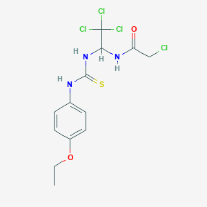 molecular formula C13H15Cl4N3O2S B12020840 2-CL-N-(2,2,2-Trichloro-1-(((4-ethoxyanilino)carbothioyl)amino)ethyl)acetamide CAS No. 406915-47-7