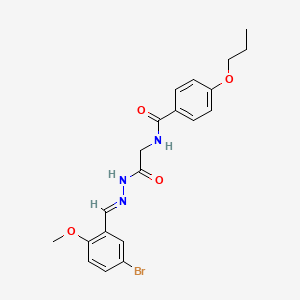 molecular formula C20H22BrN3O4 B12020866 N-(2-(2-(5-Bromo-2-methoxybenzylidene)hydrazino)-2-oxoethyl)-4-propoxybenzamide CAS No. 769150-26-7