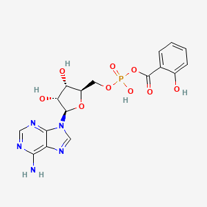 molecular formula C17H18N5O9P B1202093 2-羟基苯甲酰-AMP 