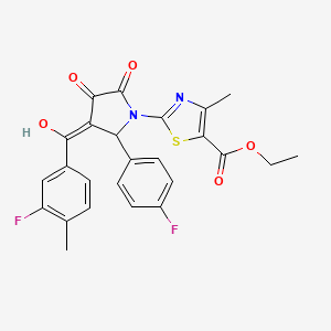 ethyl 2-{3-[(3-fluoro-4-methylphenyl)carbonyl]-2-(4-fluorophenyl)-4-hydroxy-5-oxo-2,5-dihydro-1H-pyrrol-1-yl}-4-methyl-1,3-thiazole-5-carboxylate