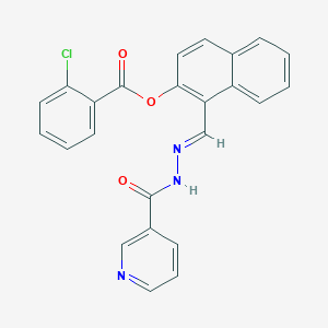 [1-[(E)-(pyridine-3-carbonylhydrazinylidene)methyl]naphthalen-2-yl] 2-chlorobenzoate