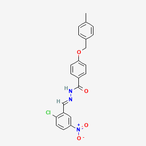 N'-(2-Chloro-5-nitrobenzylidene)-4-((4-methylbenzyl)oxy)benzohydrazide