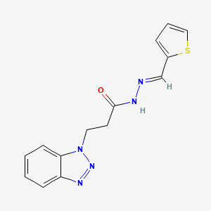 molecular formula C14H13N5OS B12021022 3-(1H-Benzo[d][1,2,3]triazol-1-yl)-N'-(thiophen-2-ylmethylene)propanehydrazide CAS No. 478310-48-4