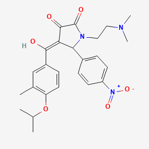 molecular formula C25H29N3O6 B12021029 1-[2-(Dimethylamino)ethyl]-3-hydroxy-4-(4-isopropoxy-3-methylbenzoyl)-5-(4-nitrophenyl)-1,5-dihydro-2H-pyrrol-2-one 