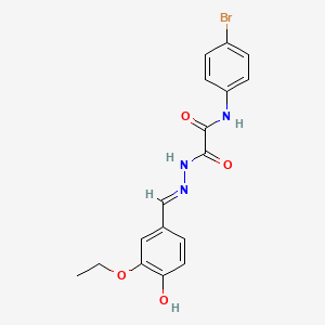 N-(4-bromophenyl)-2-[(2E)-2-(3-ethoxy-4-hydroxybenzylidene)hydrazinyl]-2-oxoacetamide