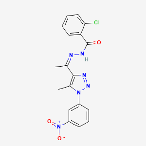 2-chloro-N'-{(Z)-1-[5-methyl-1-(3-nitrophenyl)-1H-1,2,3-triazol-4-yl]ethylidene}benzohydrazide