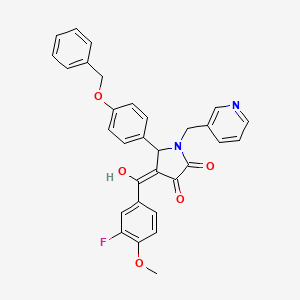 5-(4-(Benzyloxy)phenyl)-4-(3-fluoro-4-methoxybenzoyl)-3-hydroxy-1-(pyridin-3-ylmethyl)-1H-pyrrol-2(5H)-one