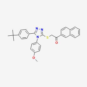 2-{[5-(4-tert-butylphenyl)-4-(4-methoxyphenyl)-4H-1,2,4-triazol-3-yl]sulfanyl}-1-(naphthalen-2-yl)ethanone