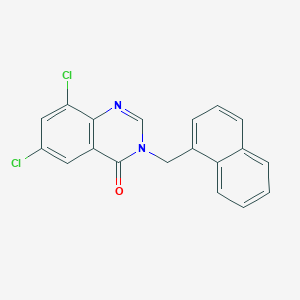 molecular formula C19H12Cl2N2O B12021129 6,8-Dichloro-3-(1-naphthylmethyl)-4(3H)-quinazolinone CAS No. 618443-53-1